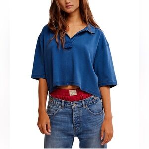 Free People Women's Denmark Cotton Polo NWT size Small